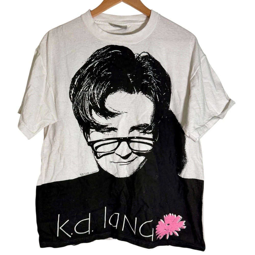 Vintage Brockum 1992 Kd Lang Ingenue Tour Single Stitch Band T shirt White XL